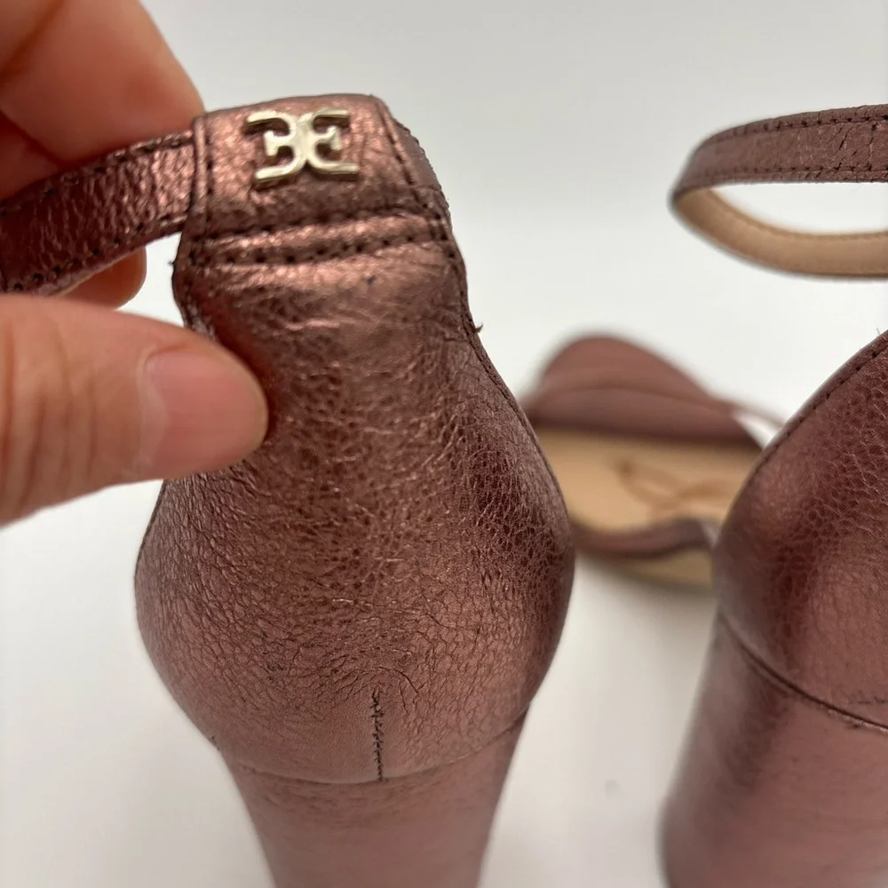 Sam Edelman Rose Gold‎ Block Heel Sandals